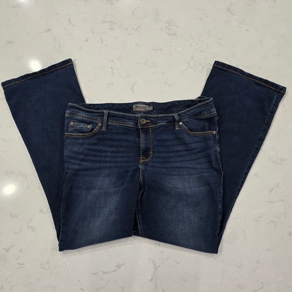 torrid Denim - Torrid Luxe Slim Boot Jeans Womens 18R Dark Wash Denim Stretch Bootcut Pants